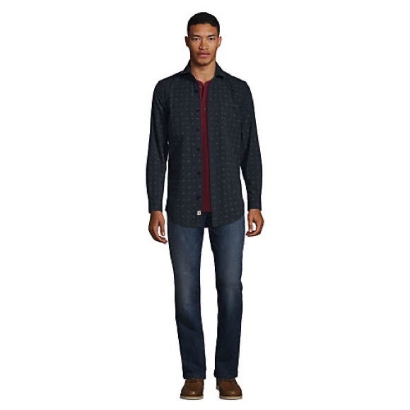 Blake Shelton x Lands' End Men's Traditional Fit Chambray Work Shirt Size L NWT - Picture 5 of 6